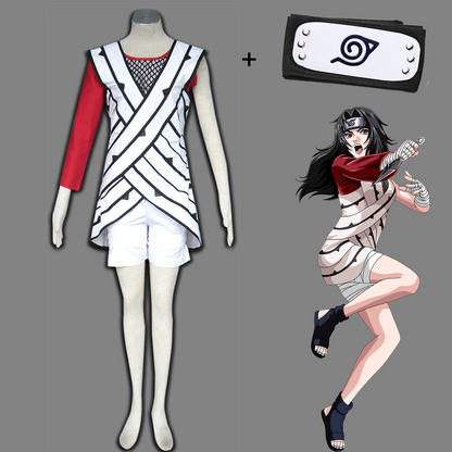 Anime Naruto Costume Kurenai Yuhi Cosplay full Outfit Costume with Headband for Women Kids