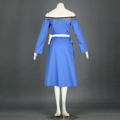 Anime Naruto Costume Mizukage Mei Terumi Cosplay Blue Dress Costume with Mizukage  Hat for Women Kids