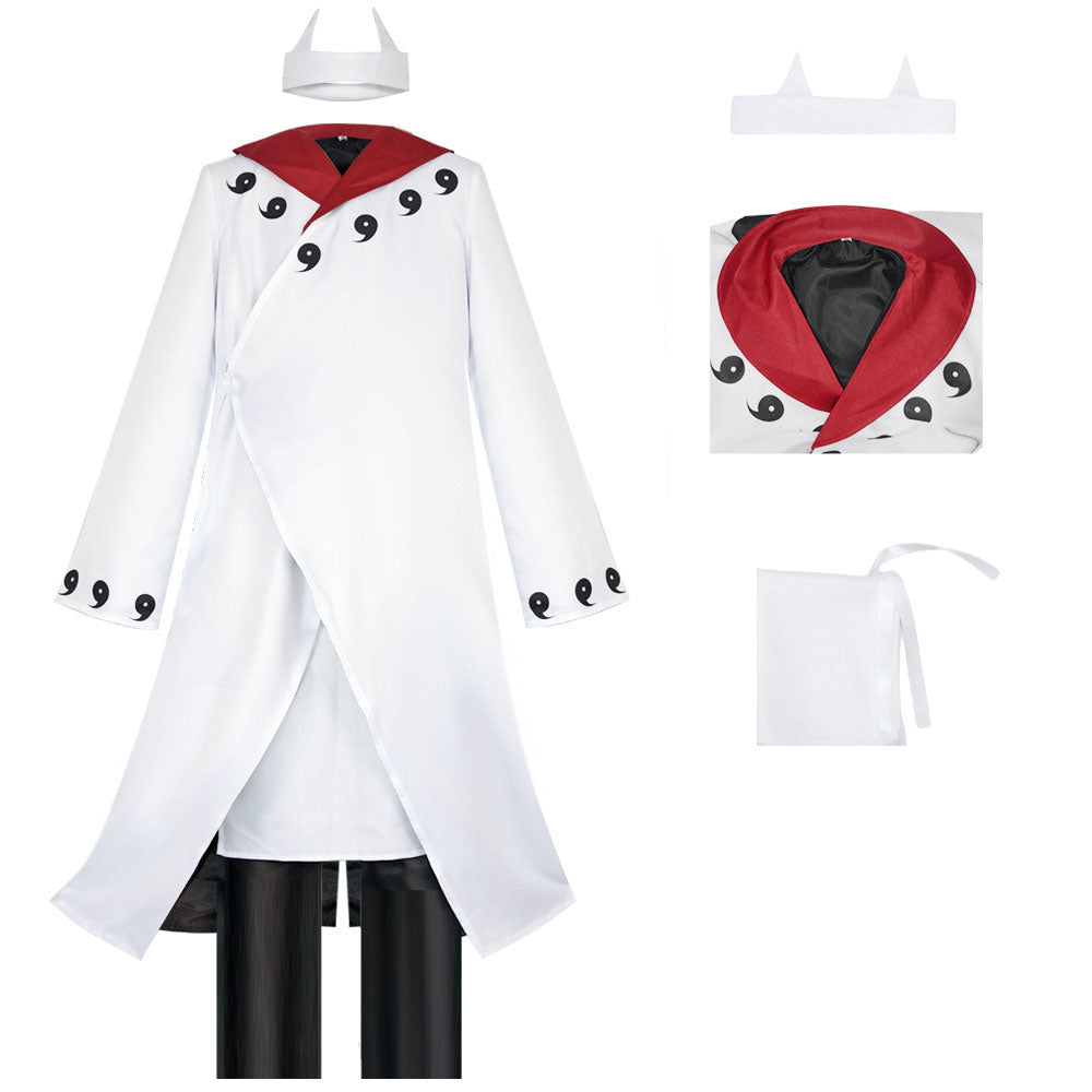 Anime Naruto Costume The Sage of Six Paths Cosplay White Cloak set For Men
