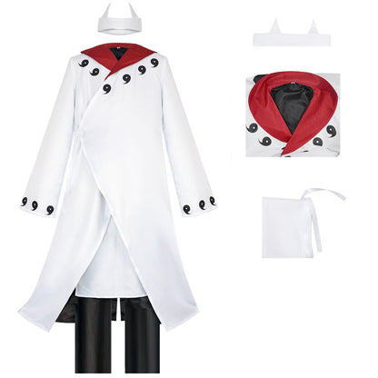 Anime Naruto Costume The Sage of Six Paths Cosplay White Cloak set For Men