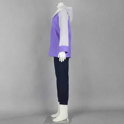 Anime Naruto Costume Hinata Cosplay Jacket Costume with Headband for Women Kids
