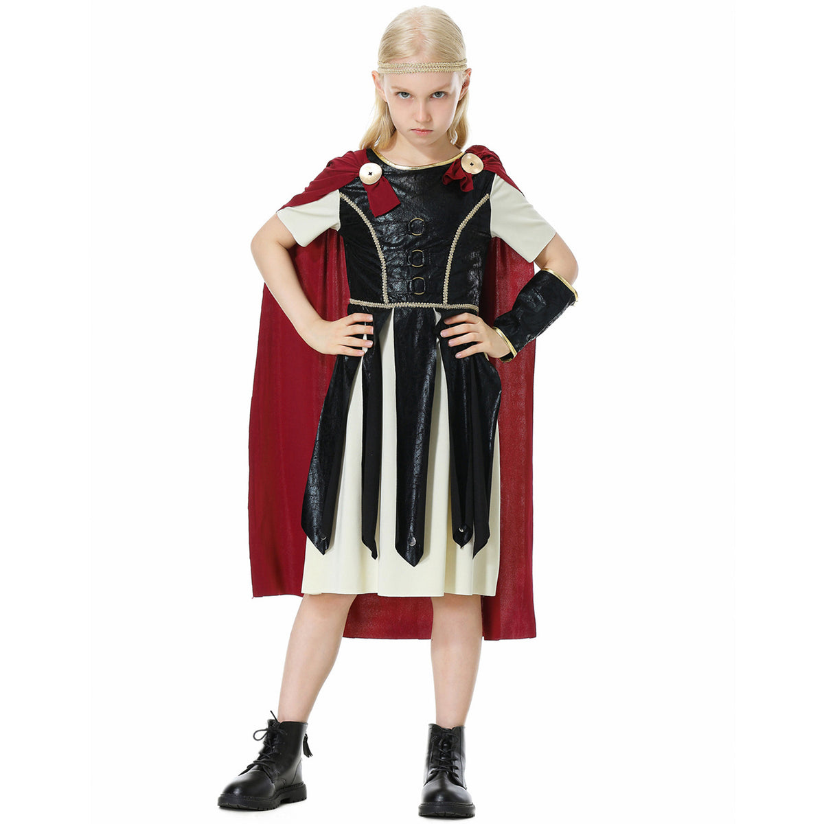 Spartacus Costumes Spartan Warriors Cosplay Full Outfit with Shield Sword For Kids Halloween