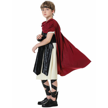 Spartacus Costumes Spartan Warriors Cosplay Full Outfit with Shield Sword For Kids Halloween